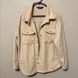 Members Mark Classic Neutral Tan Utility Jacket/Shacket Women Size XL